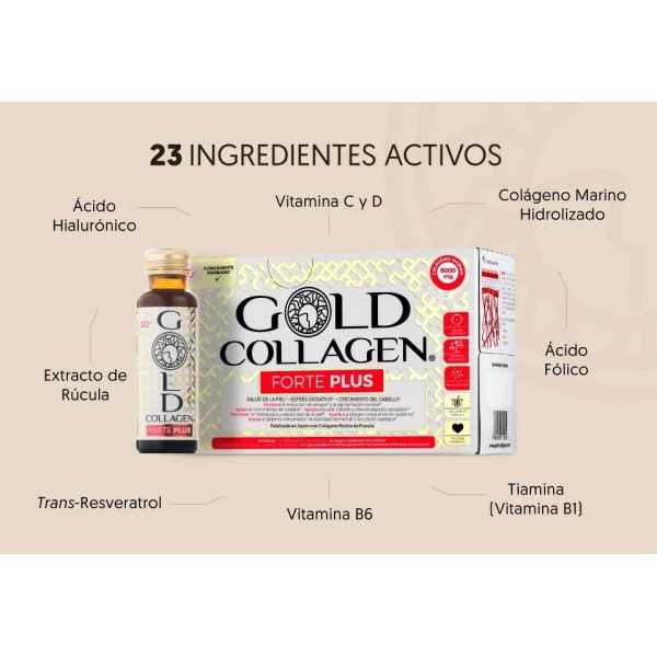 Gold Collagen FORTE PLUS | Antiedad, Cabello y Equilibrio Hormonal