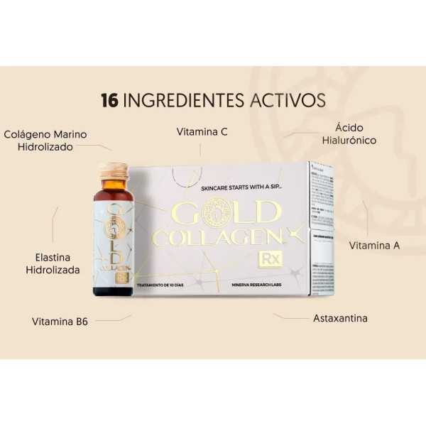Colágeno hidrolizado Gold Collagen RX 10 días (10x50ml) - amarama