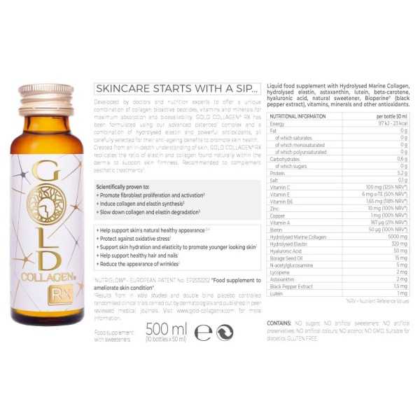 Colágeno hidrolizado Gold Collagen RX 10 días (10x50ml) - amarama